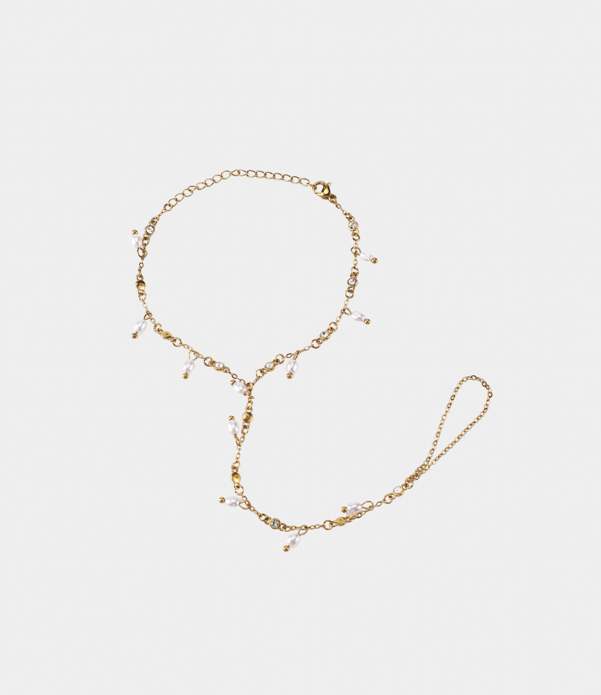 SHIMMER PEARL HAND CHAIN