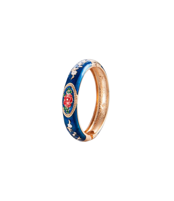 VENICE ENAMEL BANGLE IN DARK BLUE