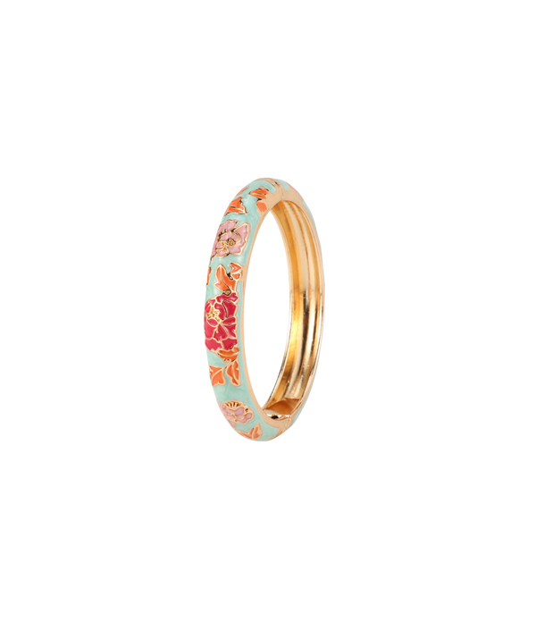 VIENNA ENAMEL BANGLE VIVID IN LIGHT GREEN