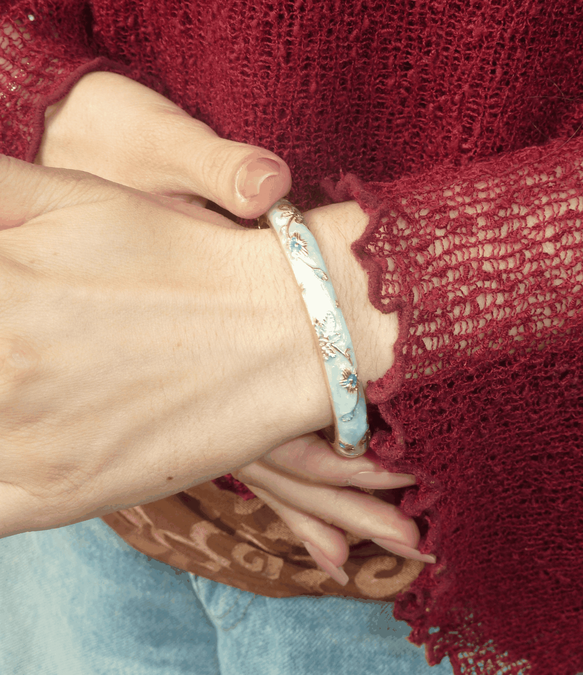 FAIRY ENAMEL BANGLE IN BLUE