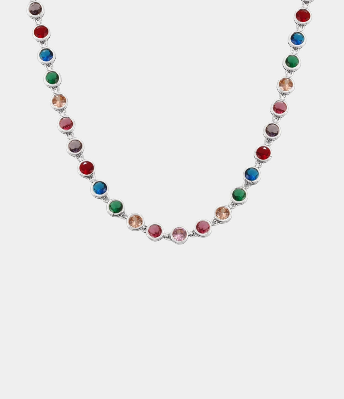 VIVIAN TENNIS NECKLACE IN MULTICOLOUR