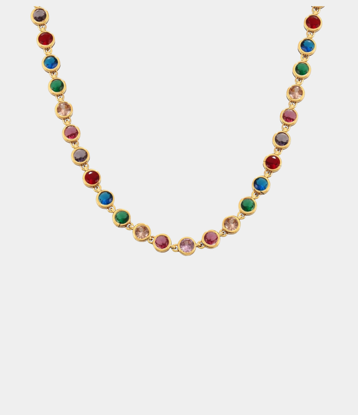 VIVIAN TENNIS NECKLACE IN MULTICOLOUR