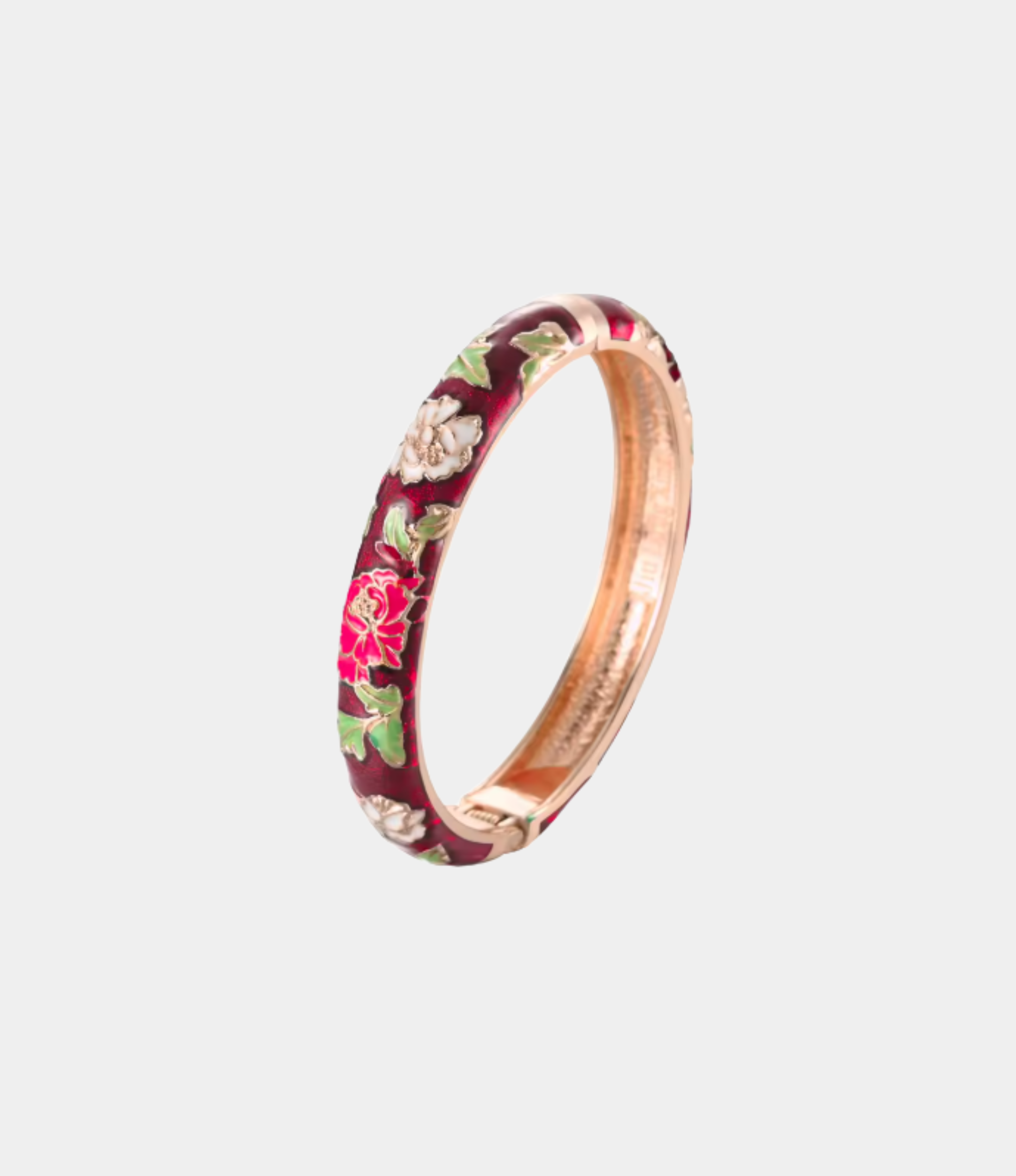 VIENNA ENAMEL BANGLE PASTEL IN DARK RED