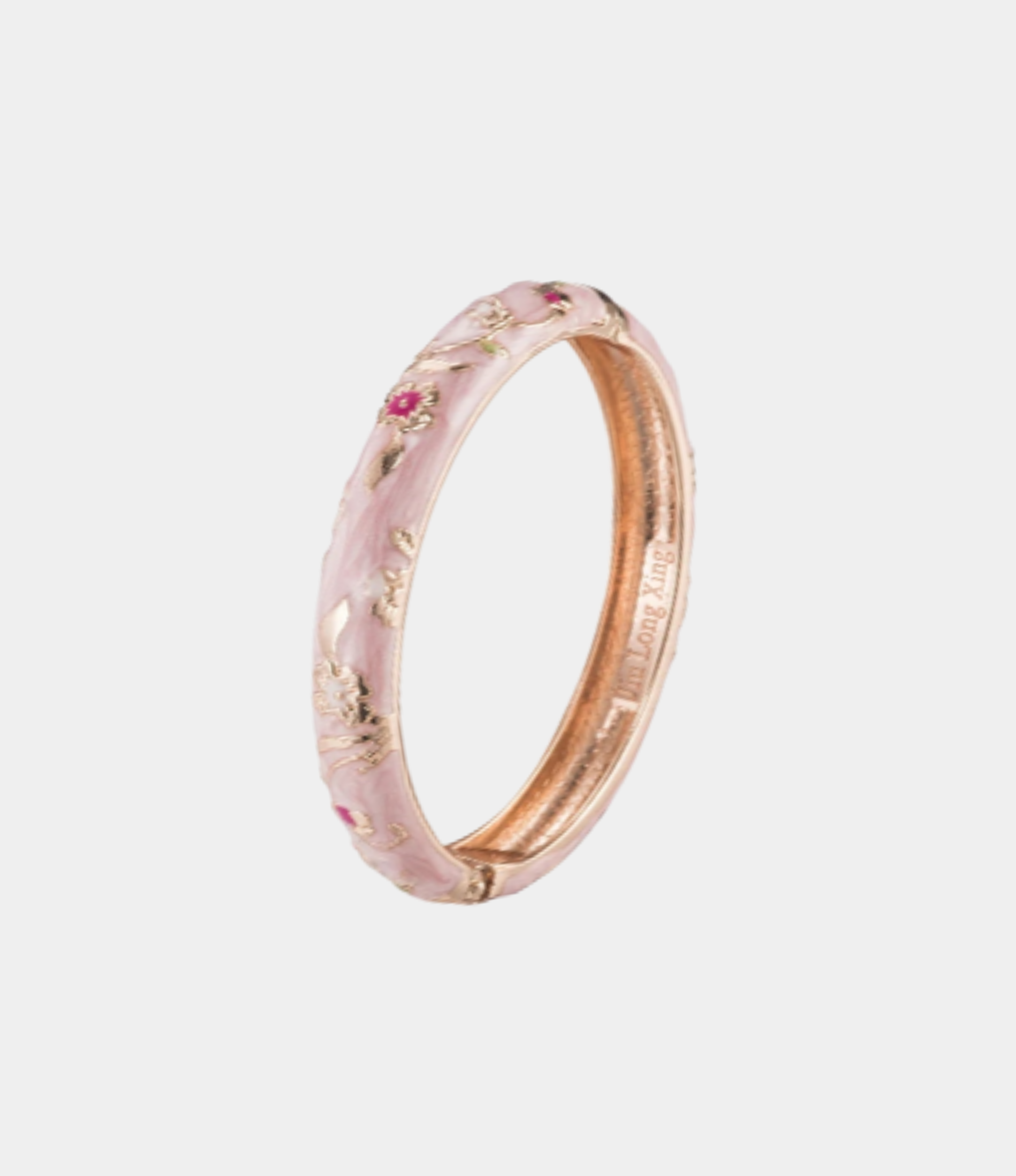 LOVE DROP BANGLE IN LIGHT PINK