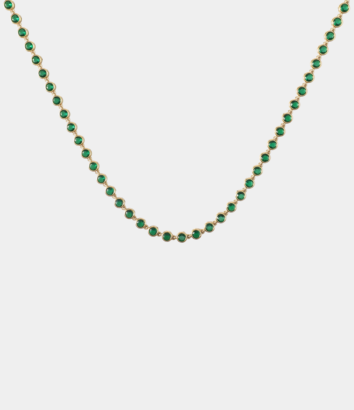 VIVIAN TENNIS NECKLACE IN GREEN
