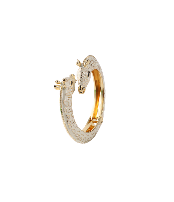GIRAFFE BANGLE IN WHITE