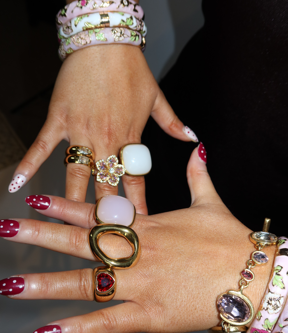 LOVE DROP BANGLE IN LIGHT PINK