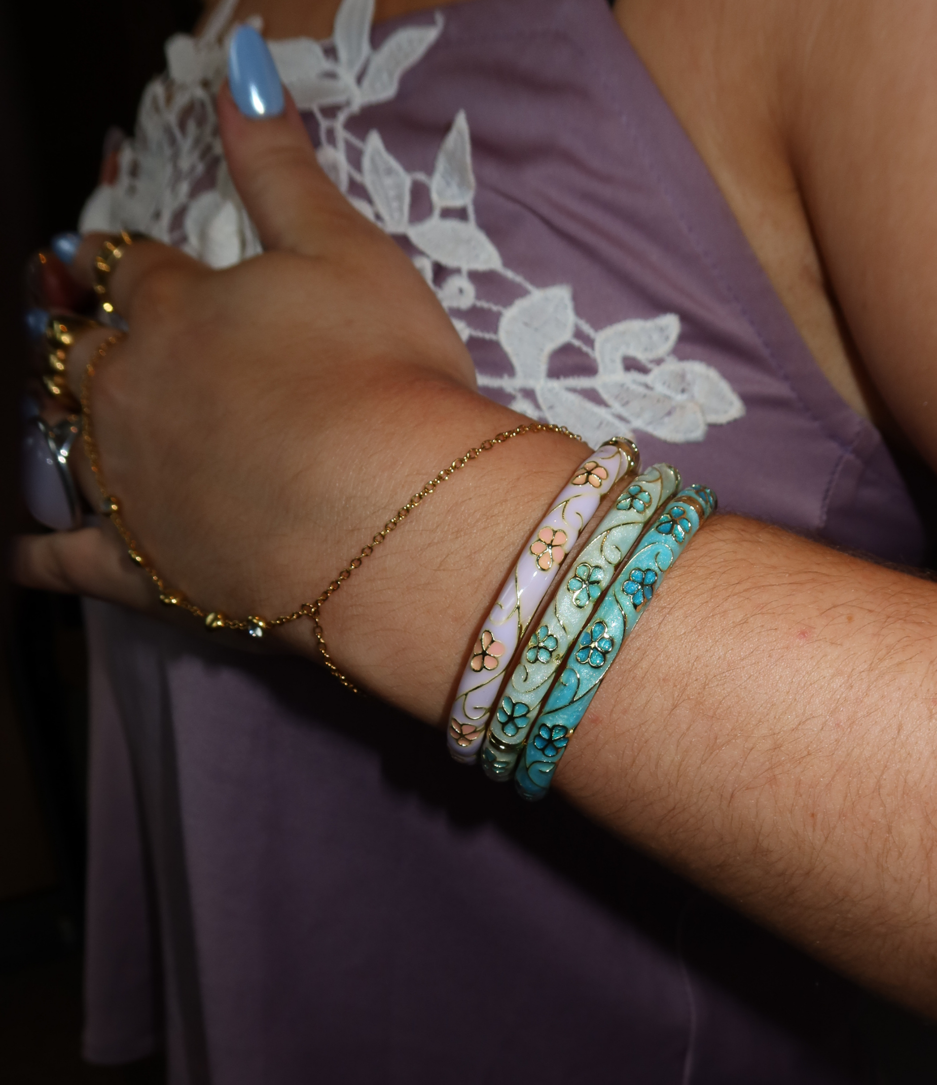 PIXIE BANGLE IN SKY BLUE
