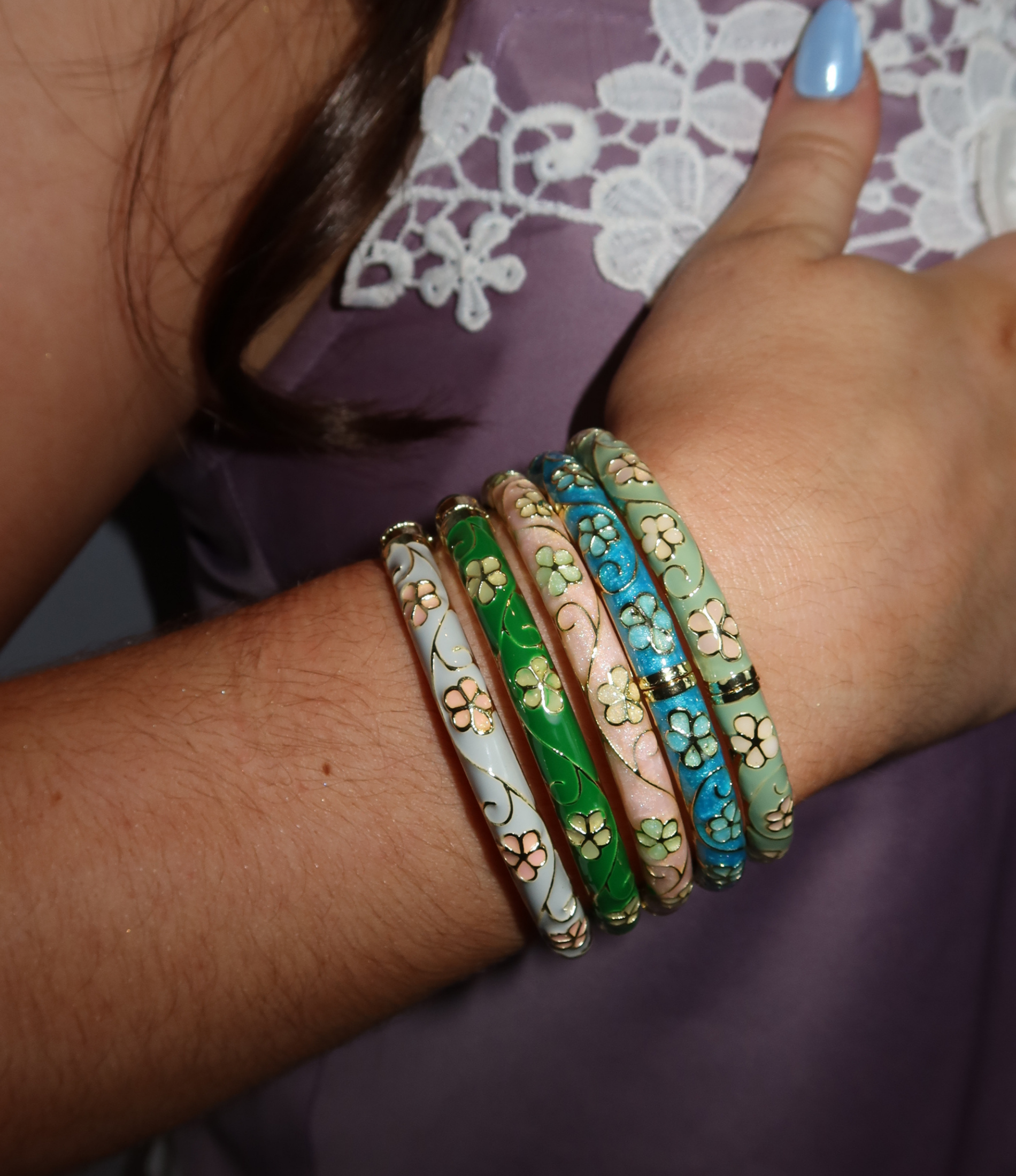 PIXIE BANGLE IN DARK GREEN