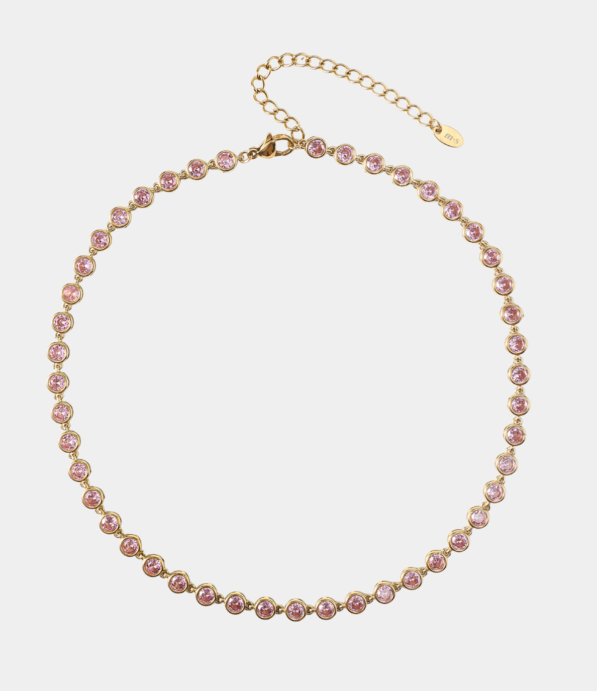 VIVIAN TENNIS NECKLACE IN PINK