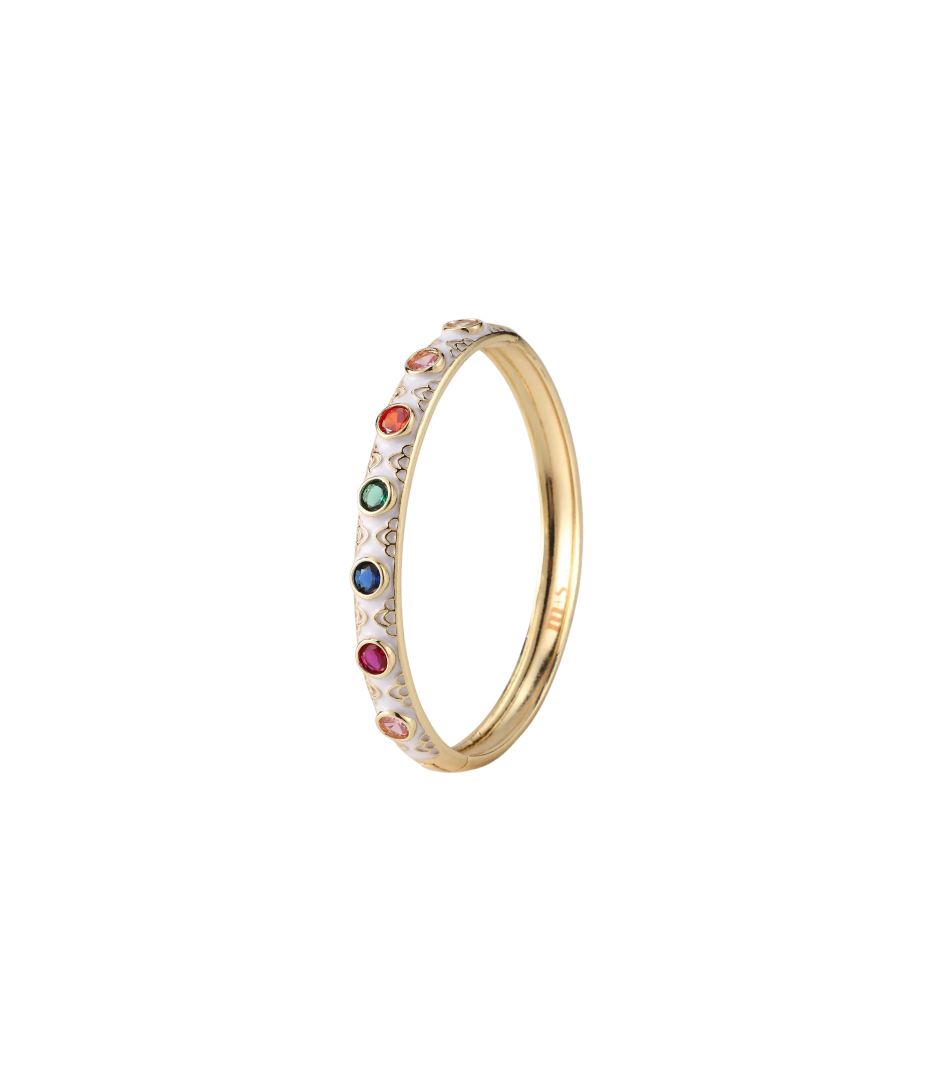 GEMINI BANGLE IN WHITE