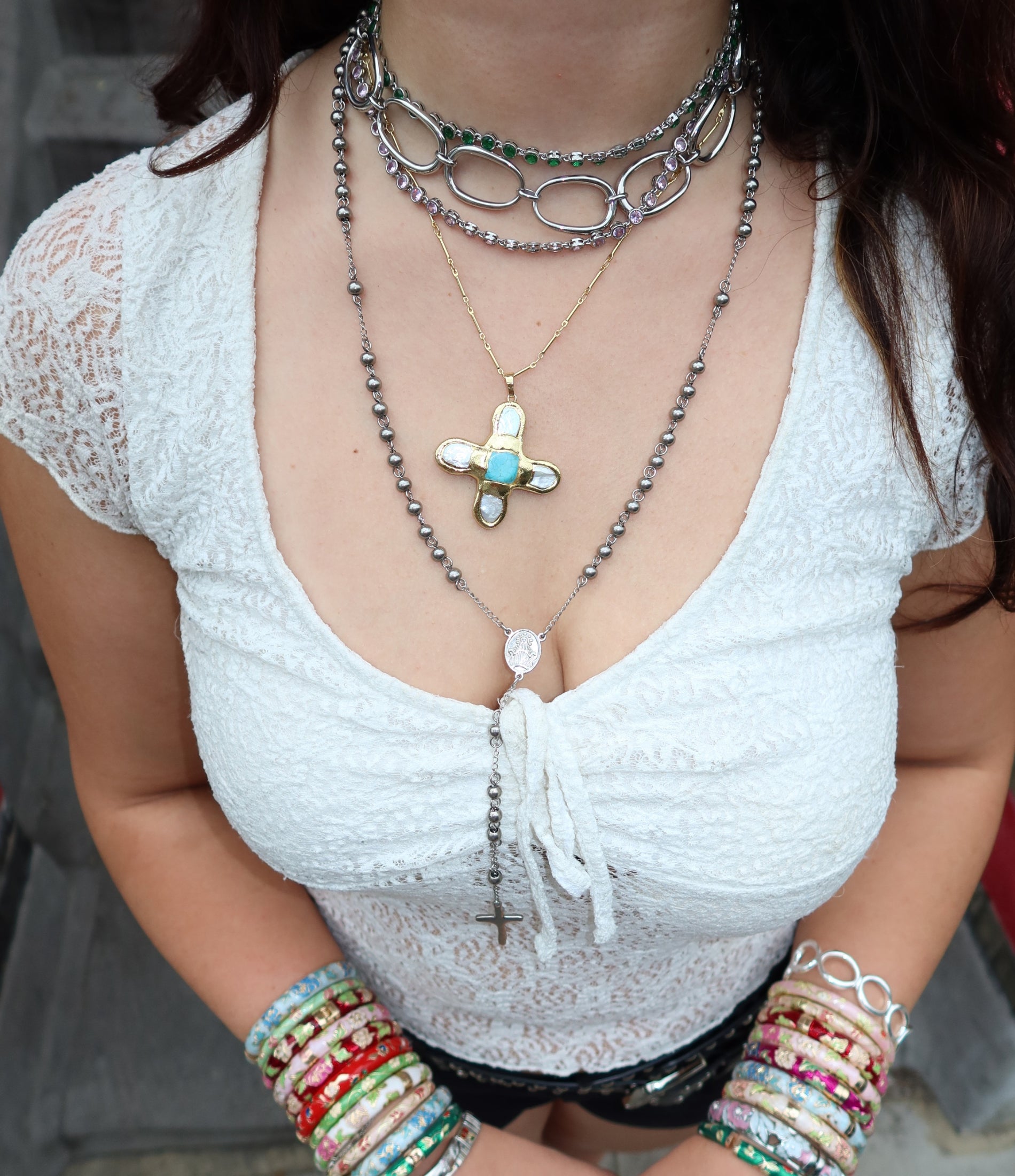 CELESTE NOVA CROSS NECKLACE