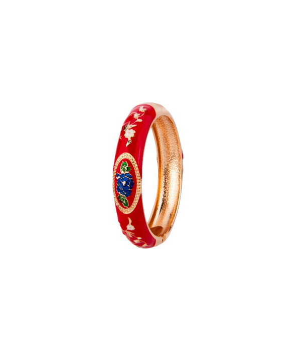 VENICE ENAMEL BANGLE IN RED