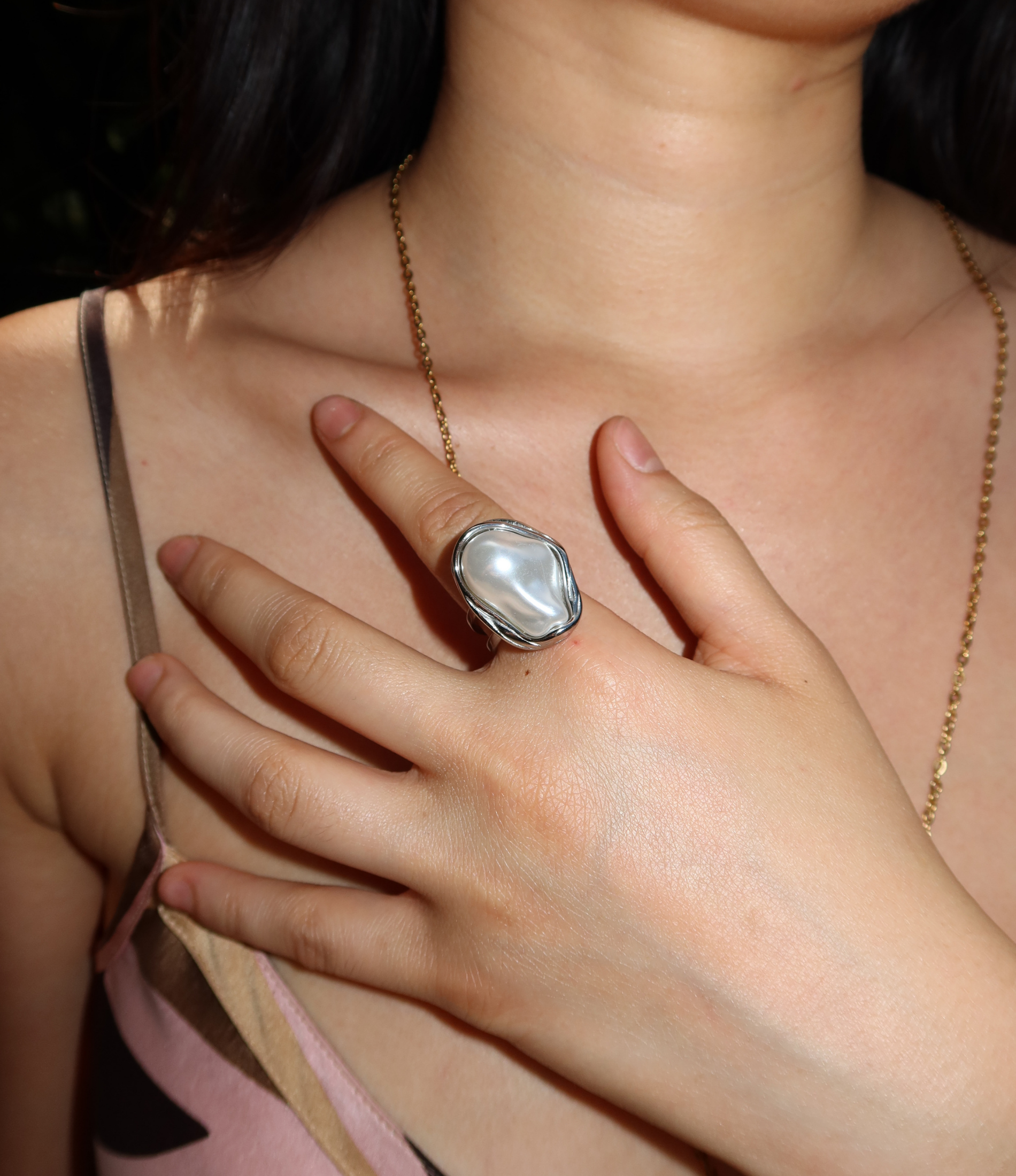 BAROQUE PEARL RING
