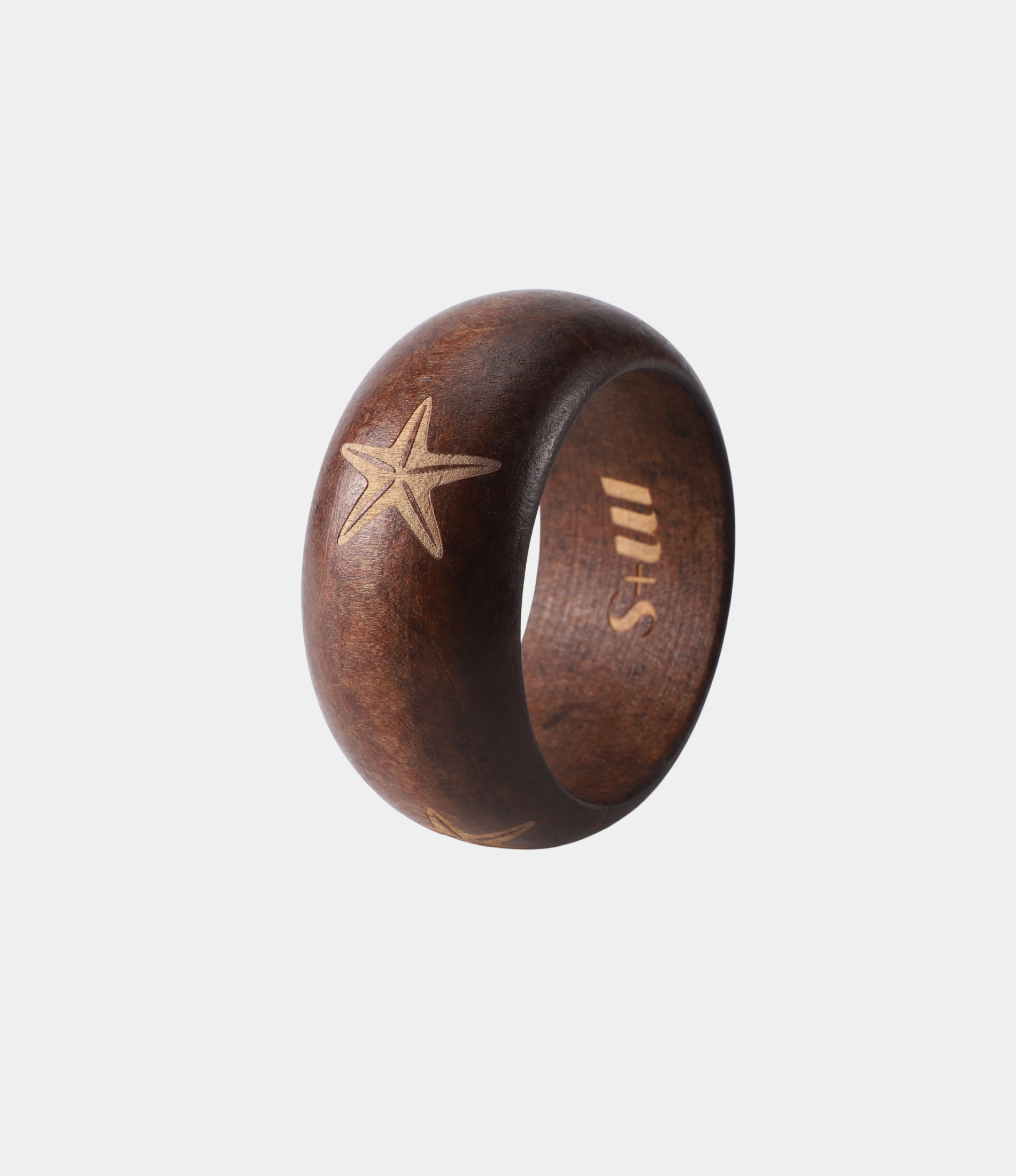 SORAYA WOOD BANGLE IN AUBURN