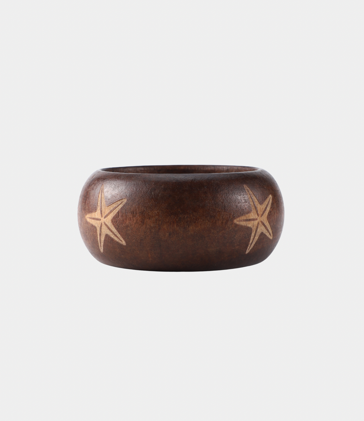 SORAYA WOOD BANGLE IN AUBURN