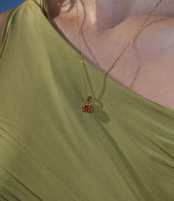 LOVER POMEGRANATE NECKLACE AND EARRINGS