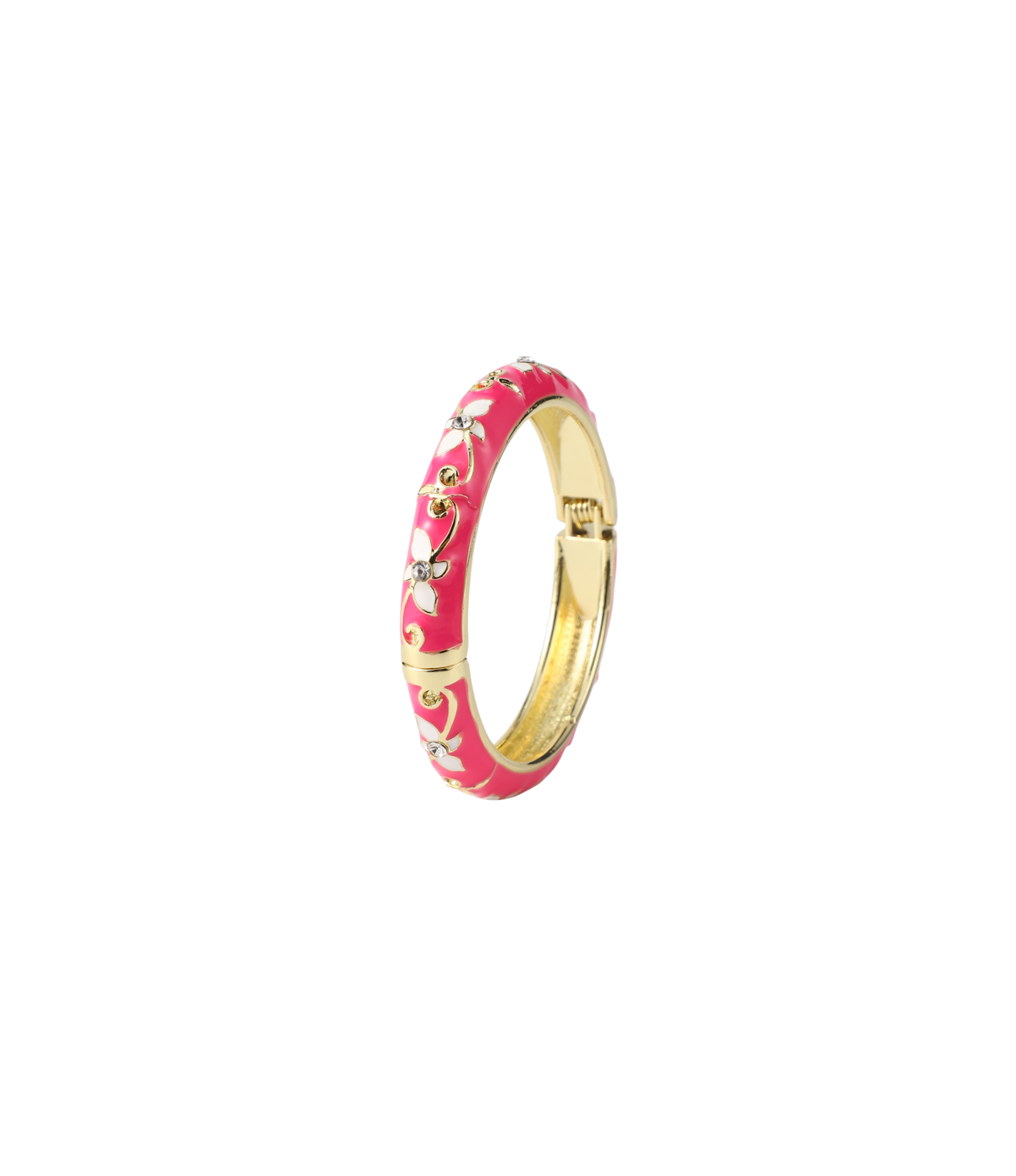 PETIT FLEUR BANGLE IN FLAMINGO PINK