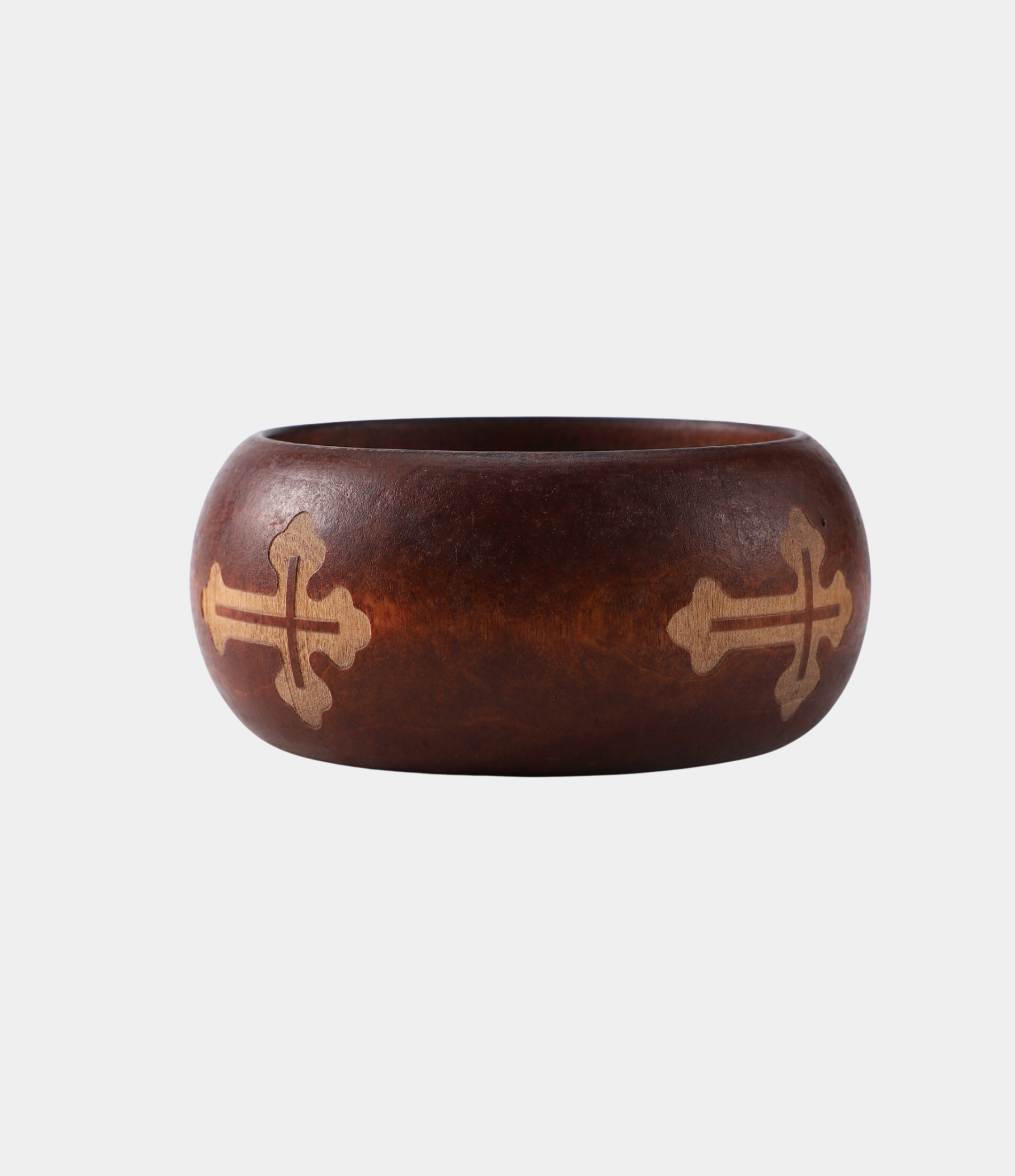 SIENNA WOOD BANGLE IN BROWN
