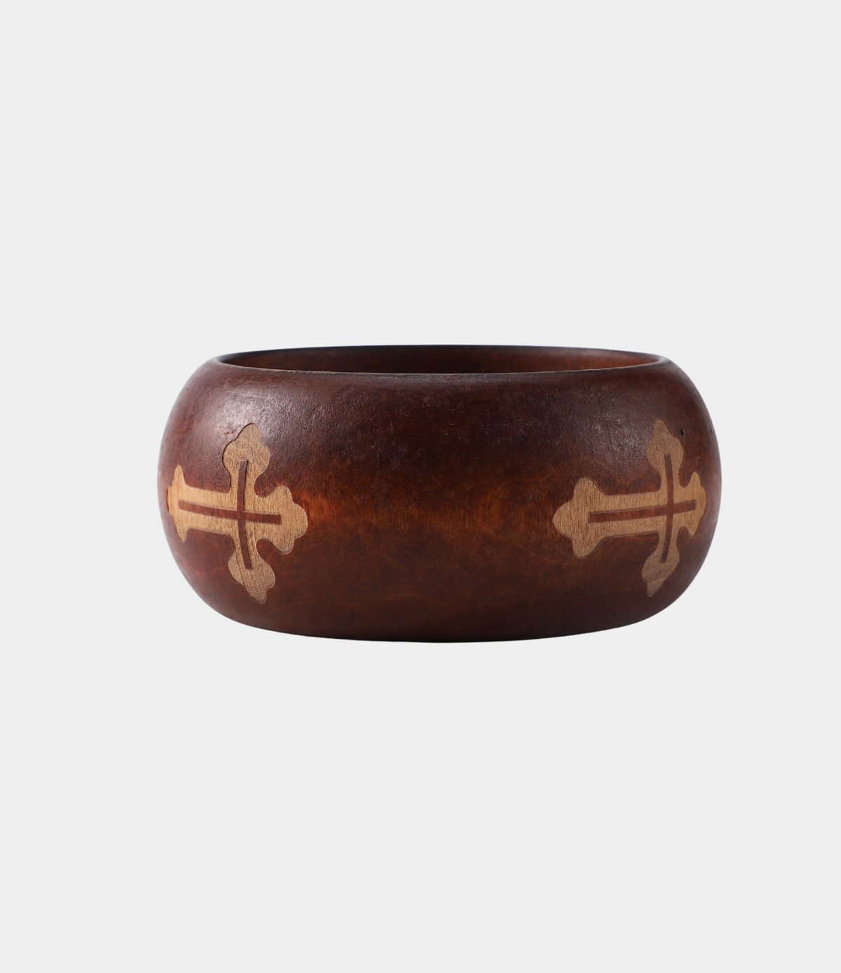 SIENNA WOOD BANGLE IN AUBURN