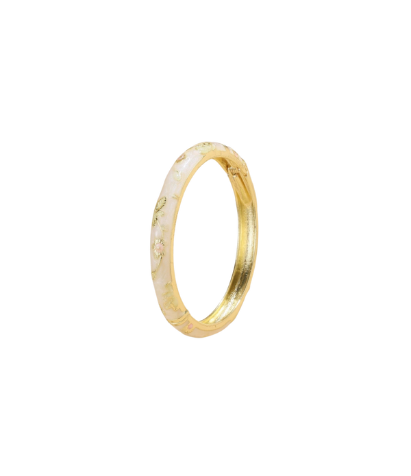 ENAMEL FAIRY BANGLE IN WHITE
