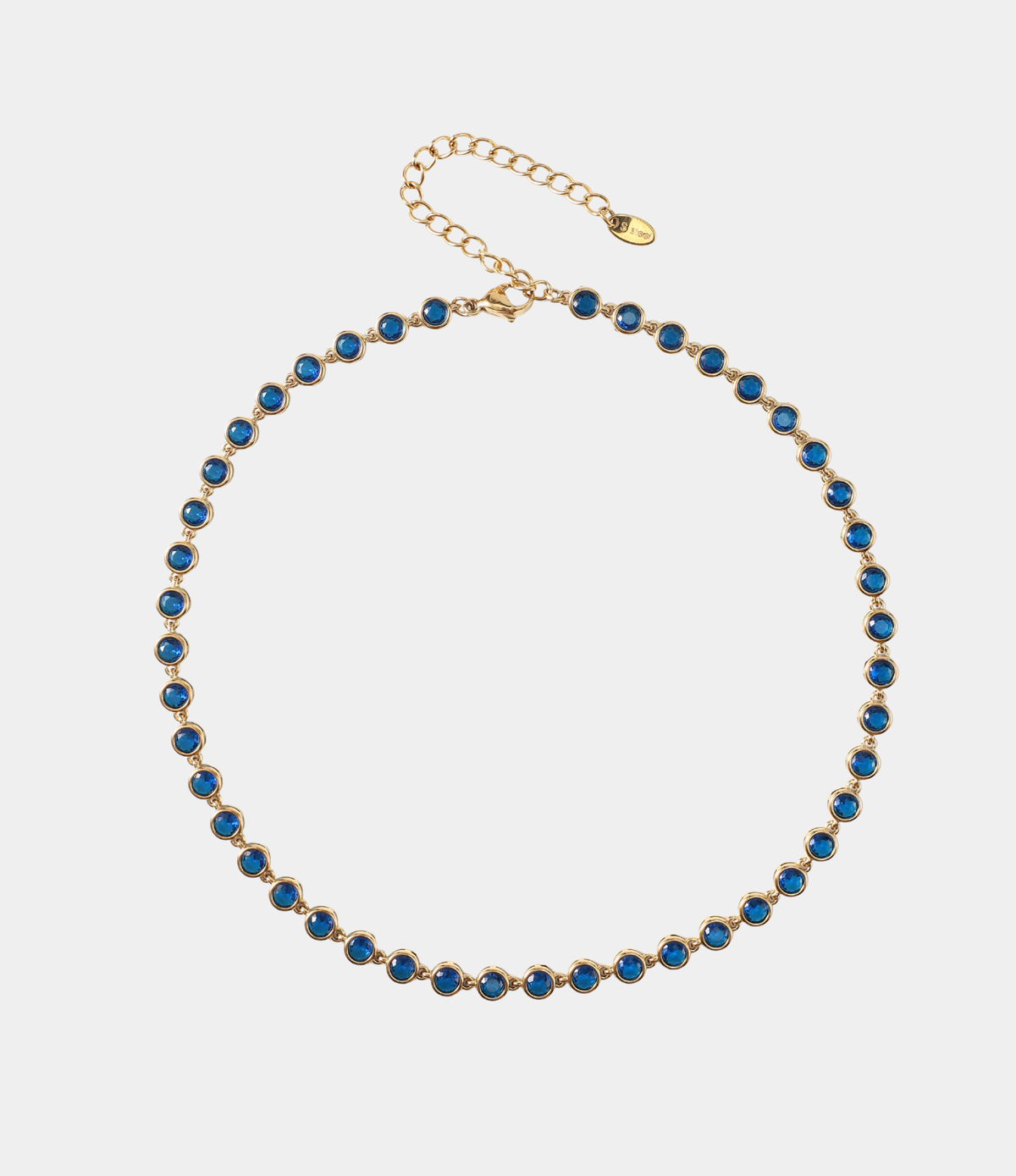 VIVIAN TENNIS NECKLACE IN BLUE