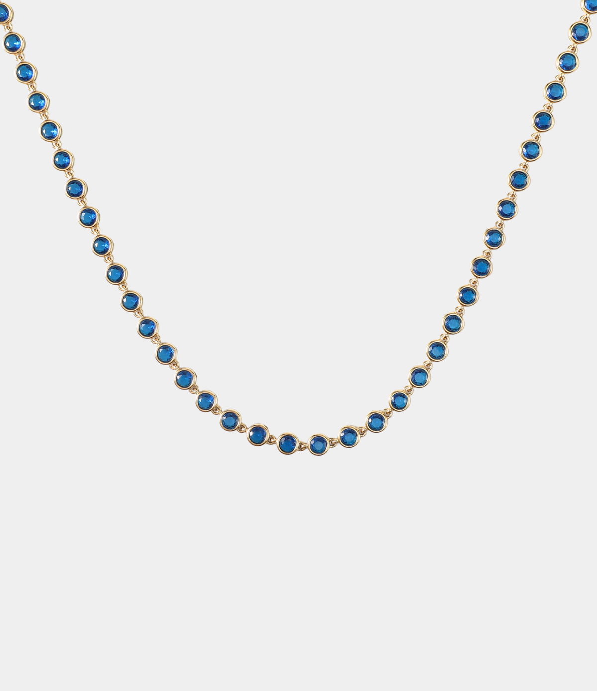 VIVIAN TENNIS NECKLACE IN BLUE