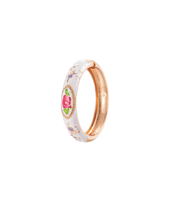VENICE ENAMEL BANGLE IN WHITE