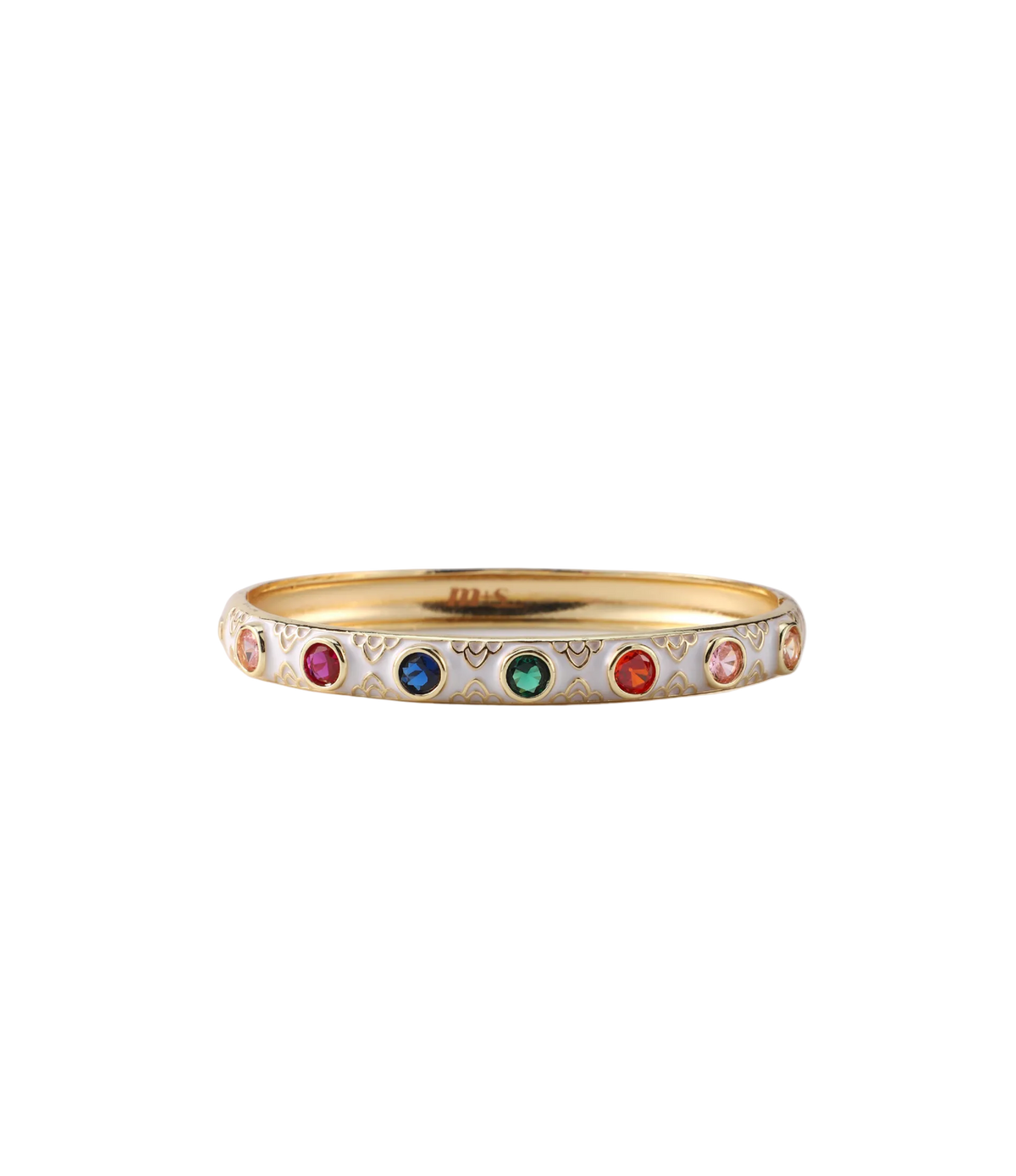 GEMINI BANGLE IN WHITE