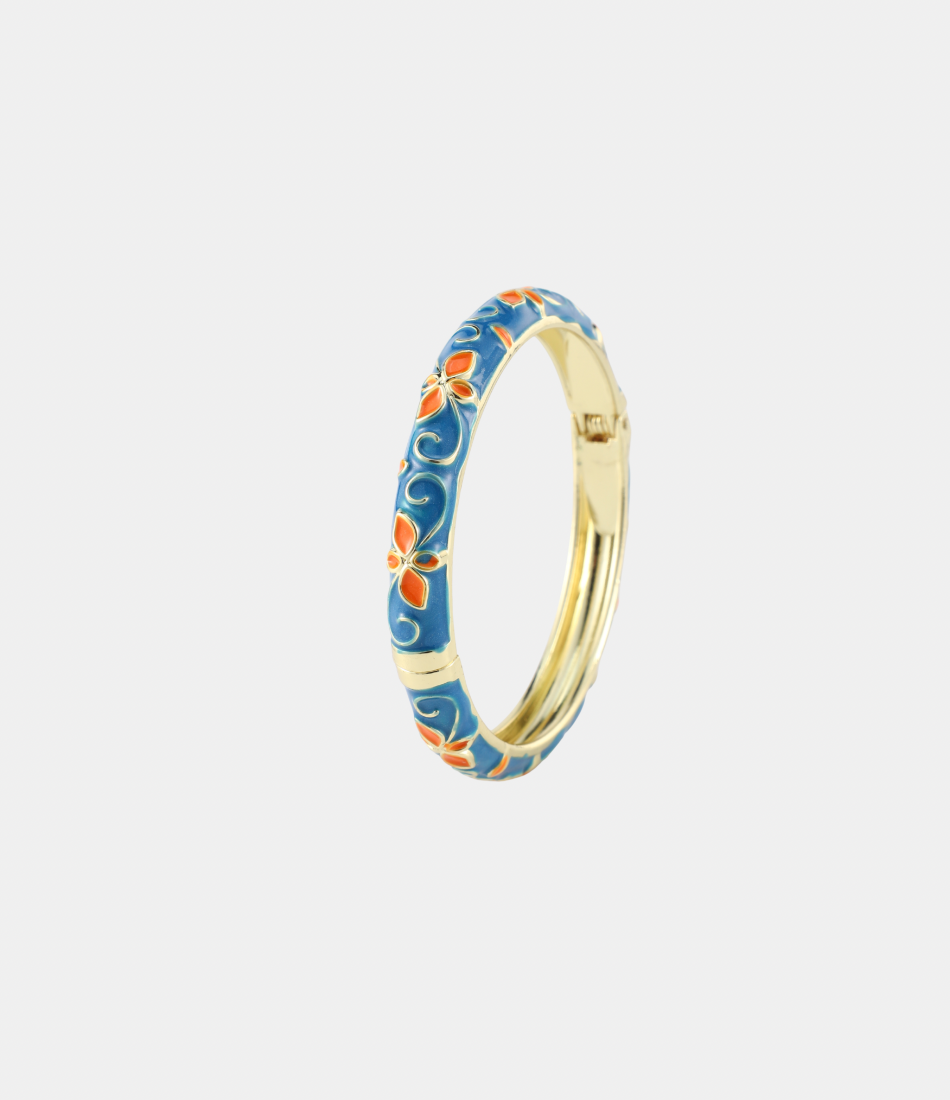 PRIMAVERA BANGLE IN BLUE AND ORANGE