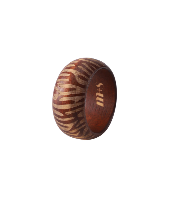 SAVANNAH WOOD BANGLE IN AUBURN