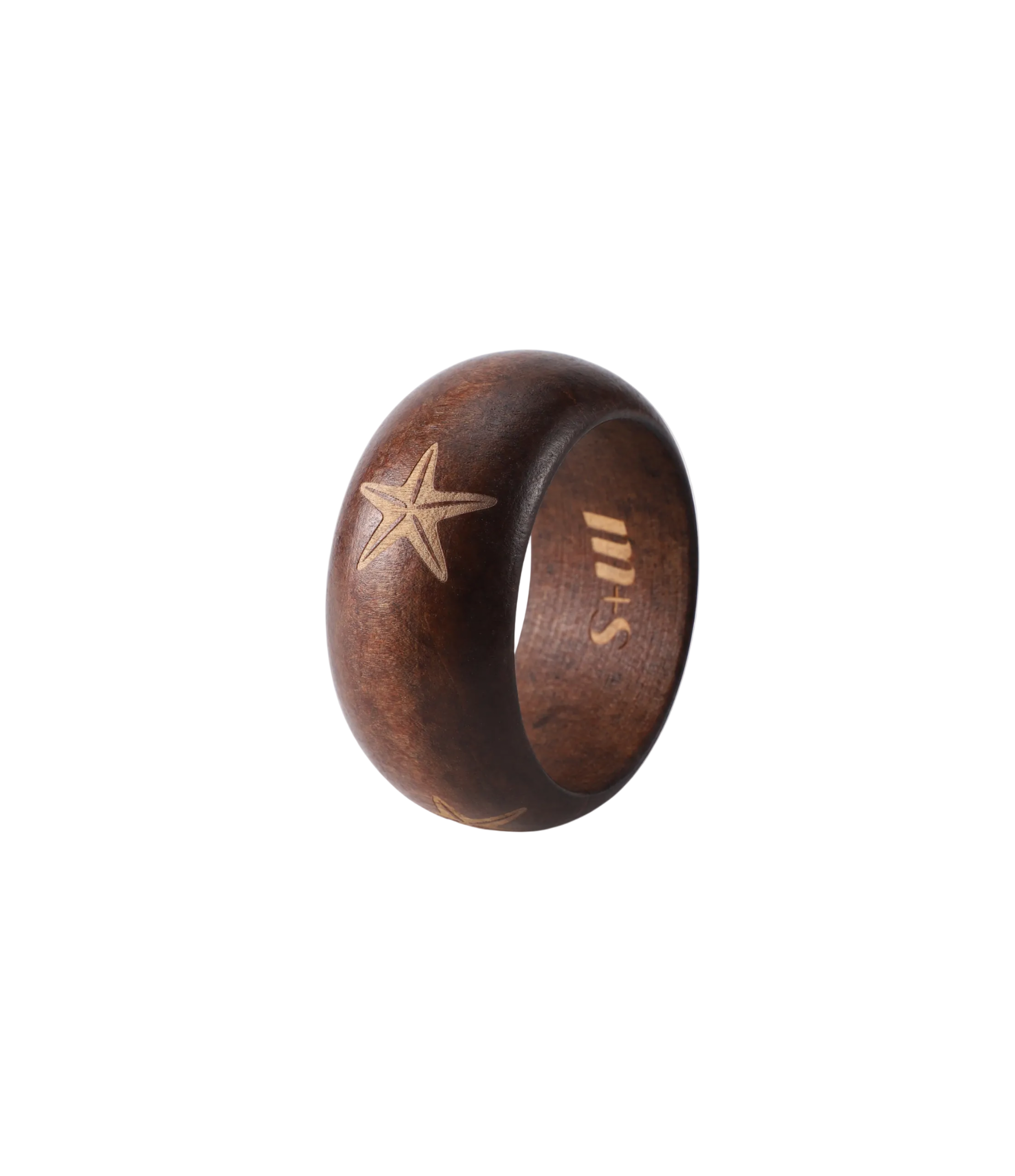 SORAYA WOOD BANGLE IN AUBURN