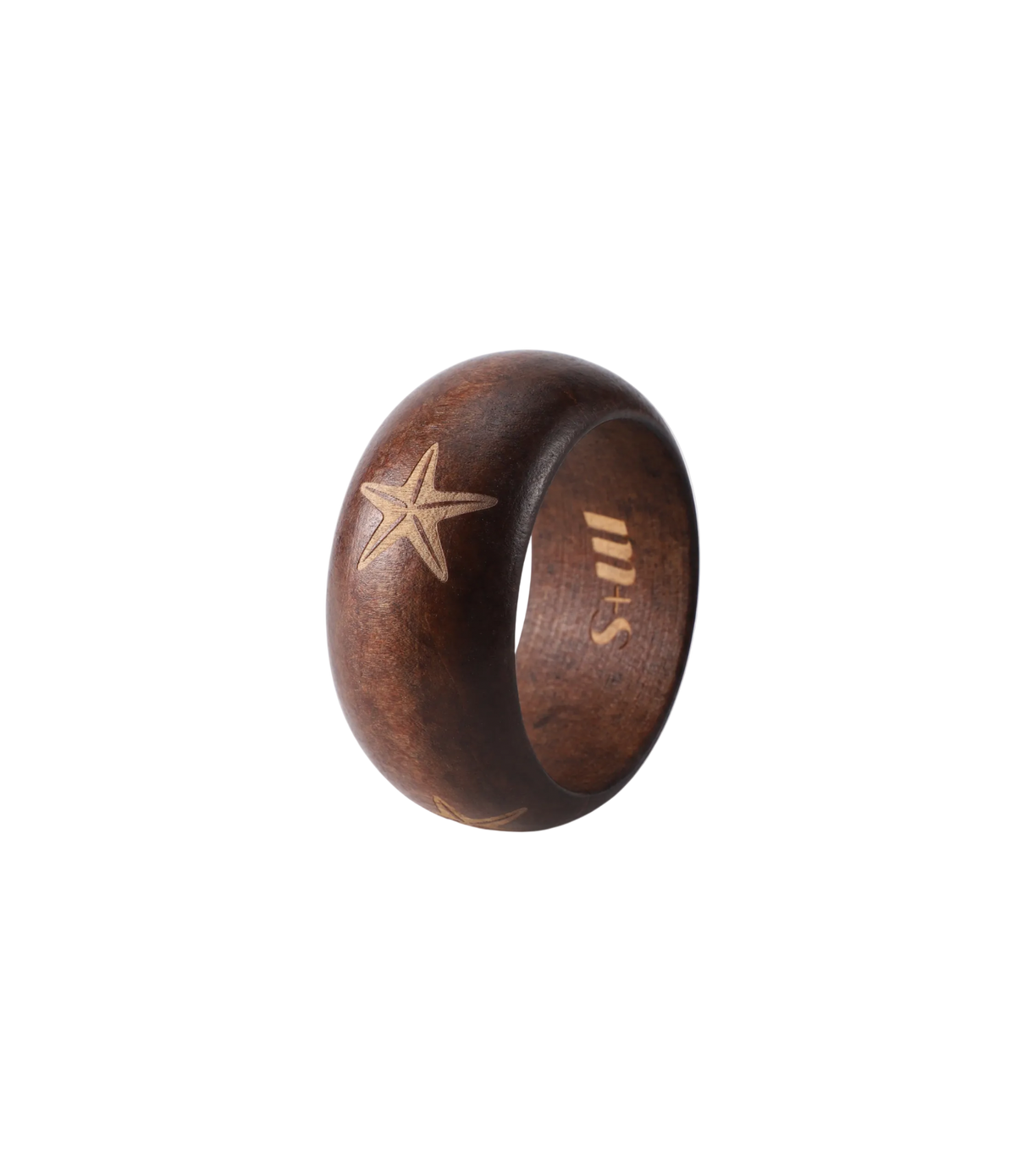 SORAYA WOOD BANGLE IN AUBURN