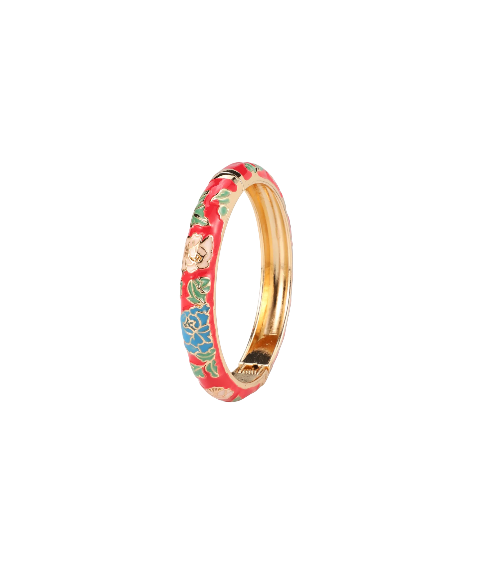 VIENNA ENAMEL BANGLE VIVID IN ROSE RED