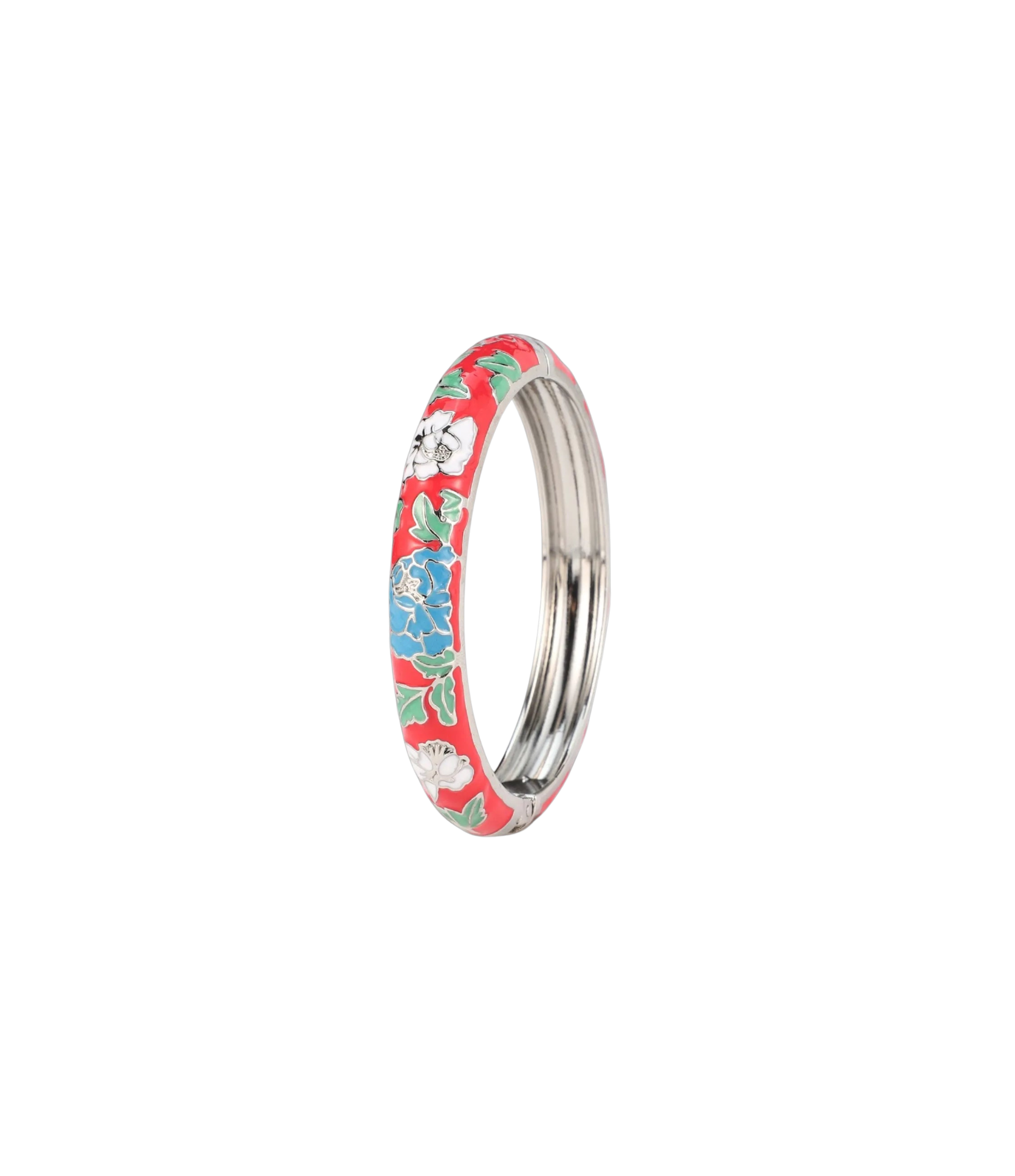 VIENNA ENAMEL BANGLE VIVID IN ROSE RED
