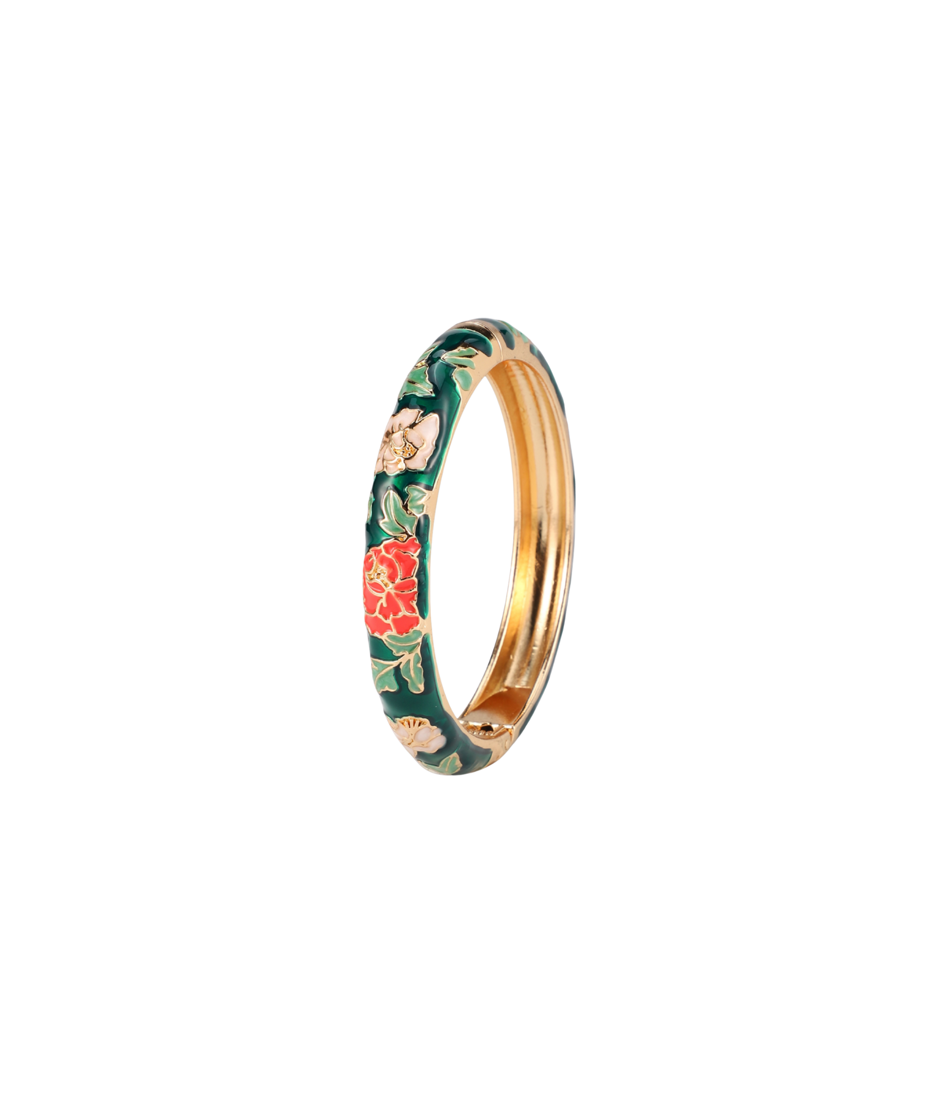 VIENNA ENAMEL BANGLE VIVID IN GREEN