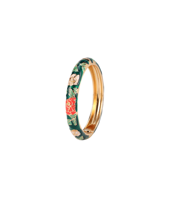 VIENNA ENAMEL BANGLE VIVID IN GREEN