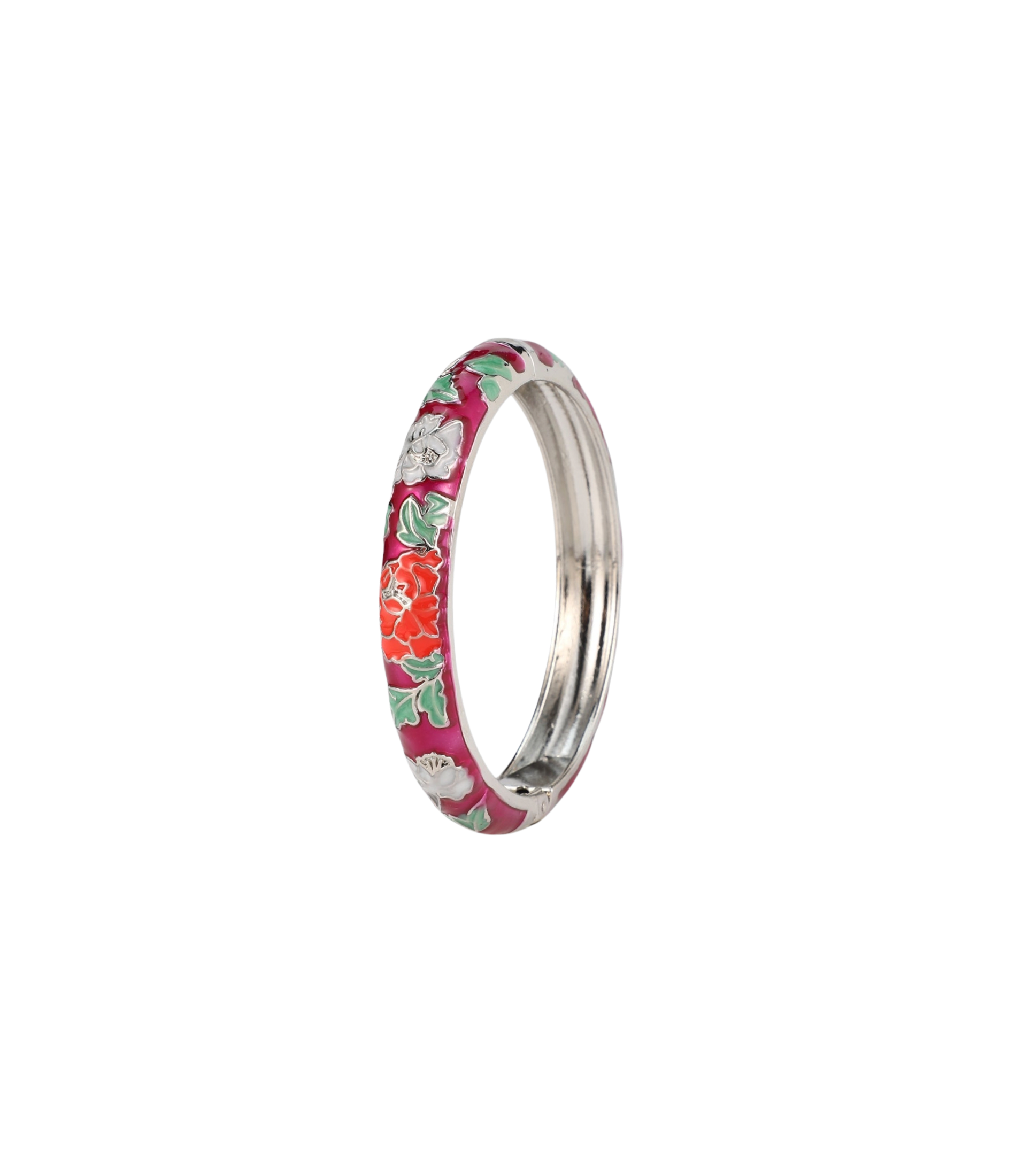 VIENNA ENAMEL BANGLE VIVID IN DARK RED
