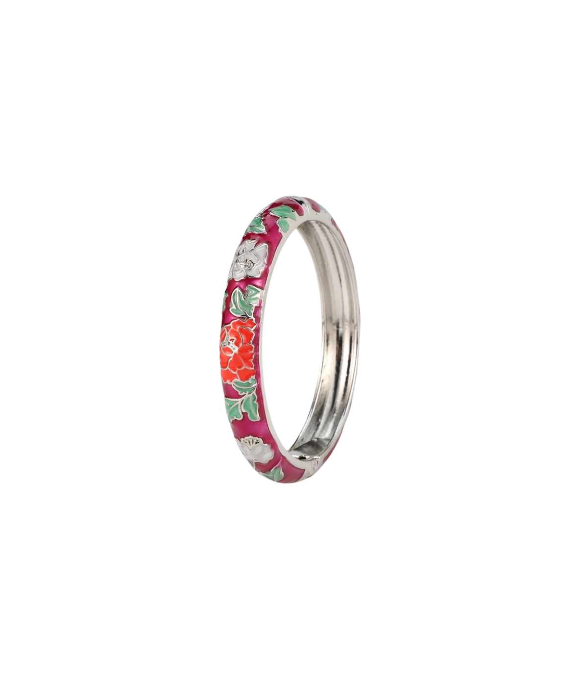VIENNA ENAMEL BANGLE VIVID IN DARK RED