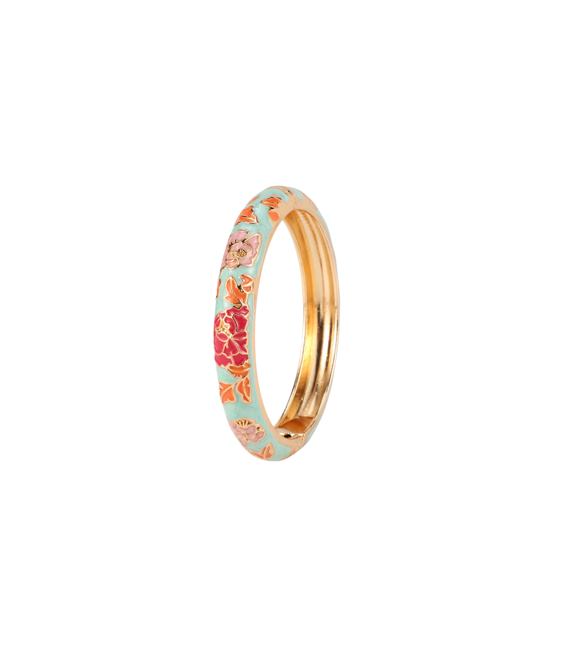 VIENNA ENAMEL BANGLE VIVID IN LIGHT GREEN
