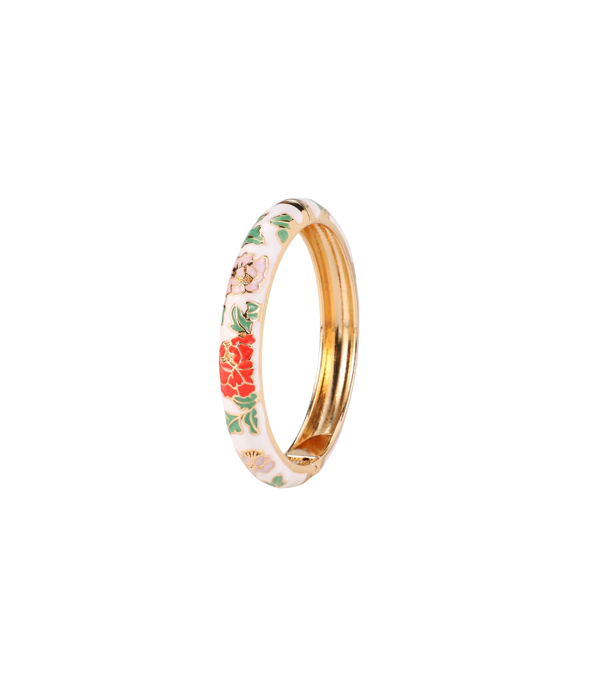 VIENNA ENAMEL BANGLE VIVID IN WHITE