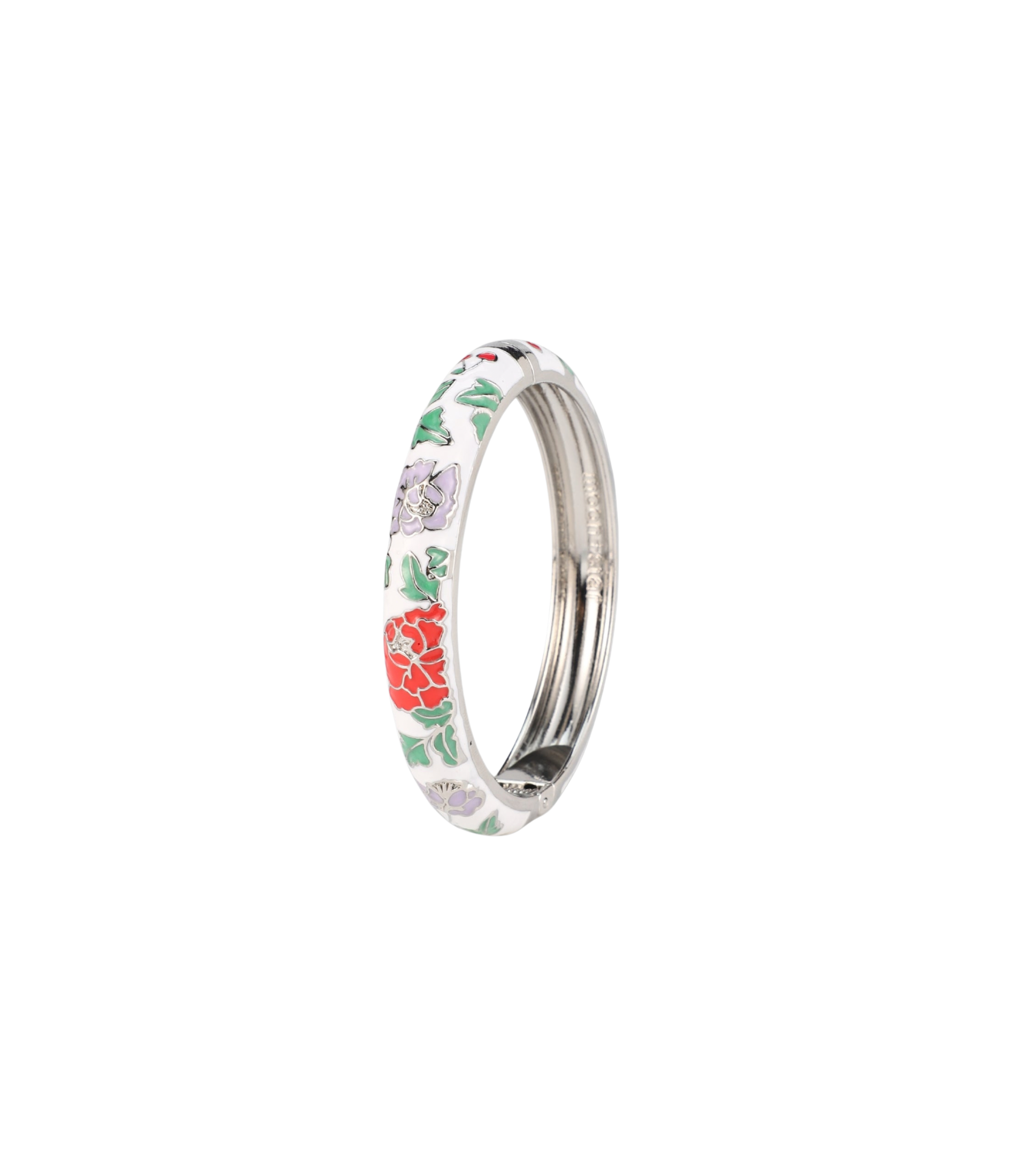 VIENNA ENAMEL BANGLE VIVID IN WHITE