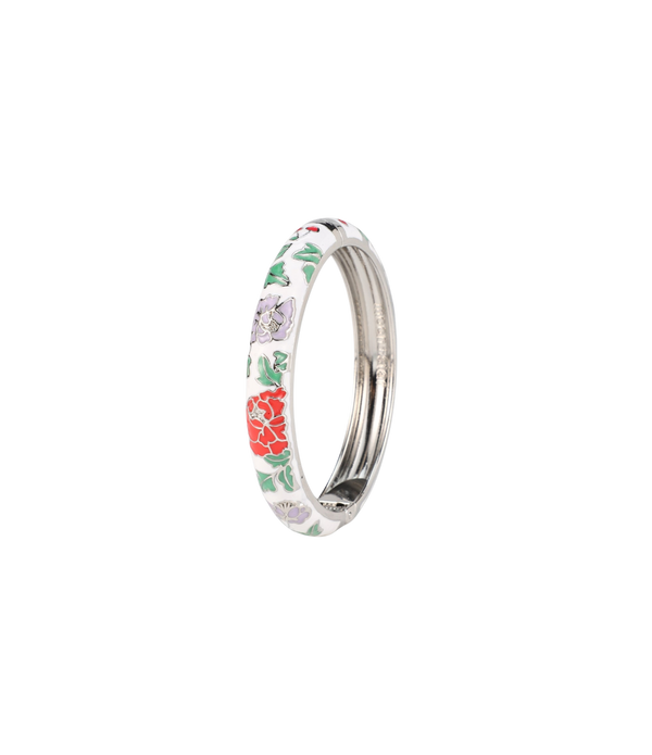 VIENNA ENAMEL BANGLE VIVID IN WHITE
