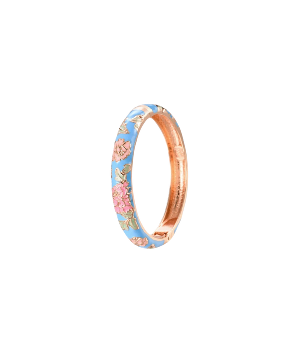 VIENNA ENAMEL BANGLE PASTEL IN SKY BLUE