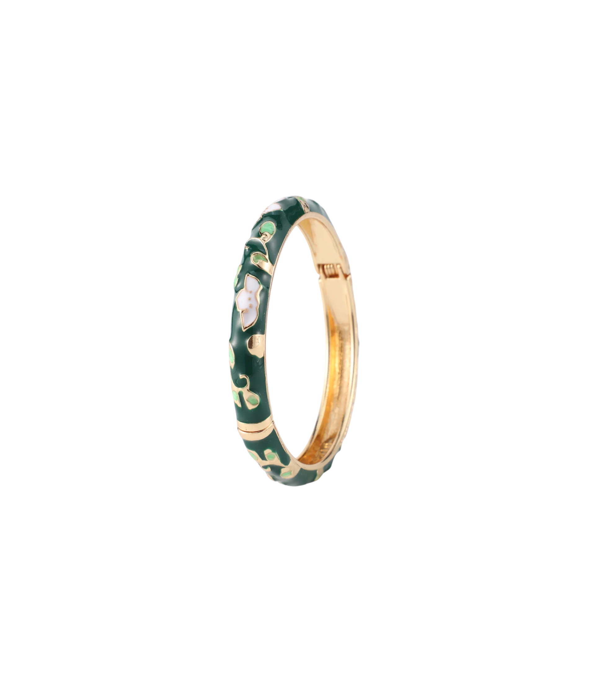 DAHLIA BANGLE IN DARK GREEN
