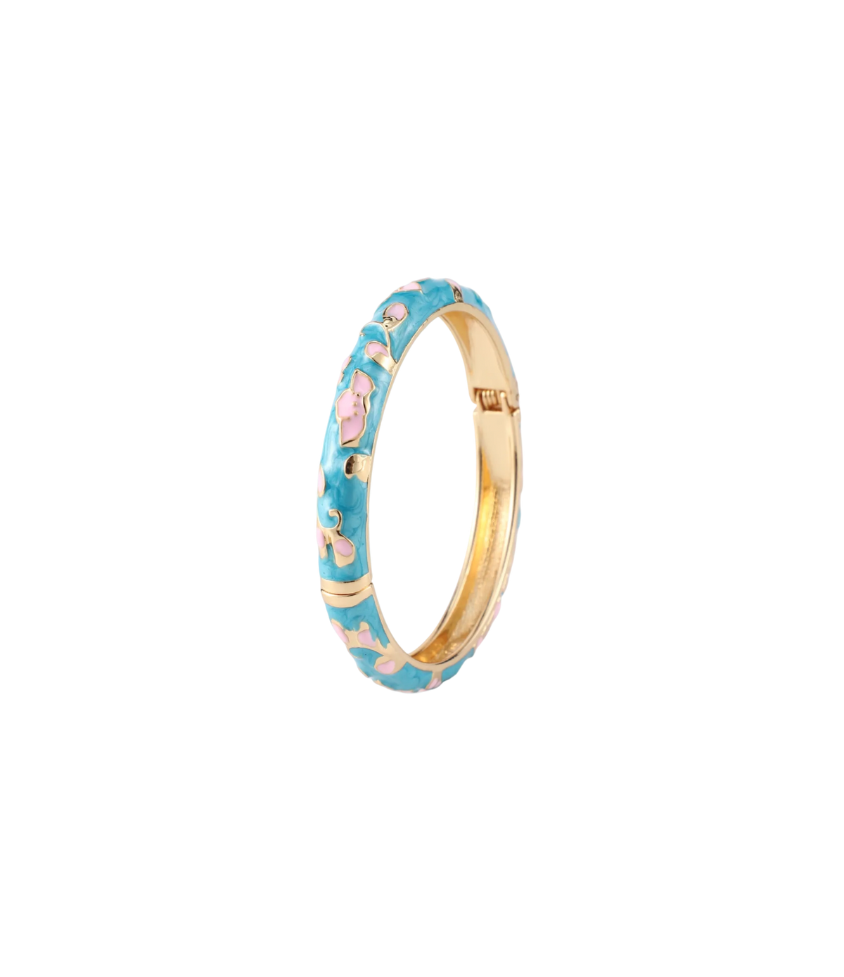 DAHLIA BANGLE IN AQUAMARINE