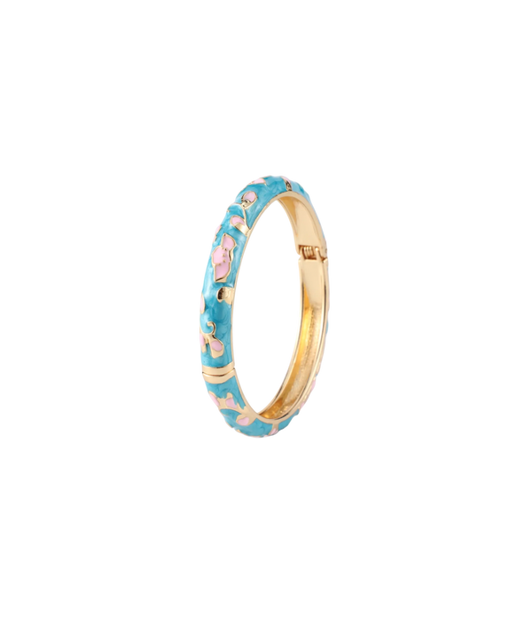 DAHLIA BANGLE IN AQUAMARINE