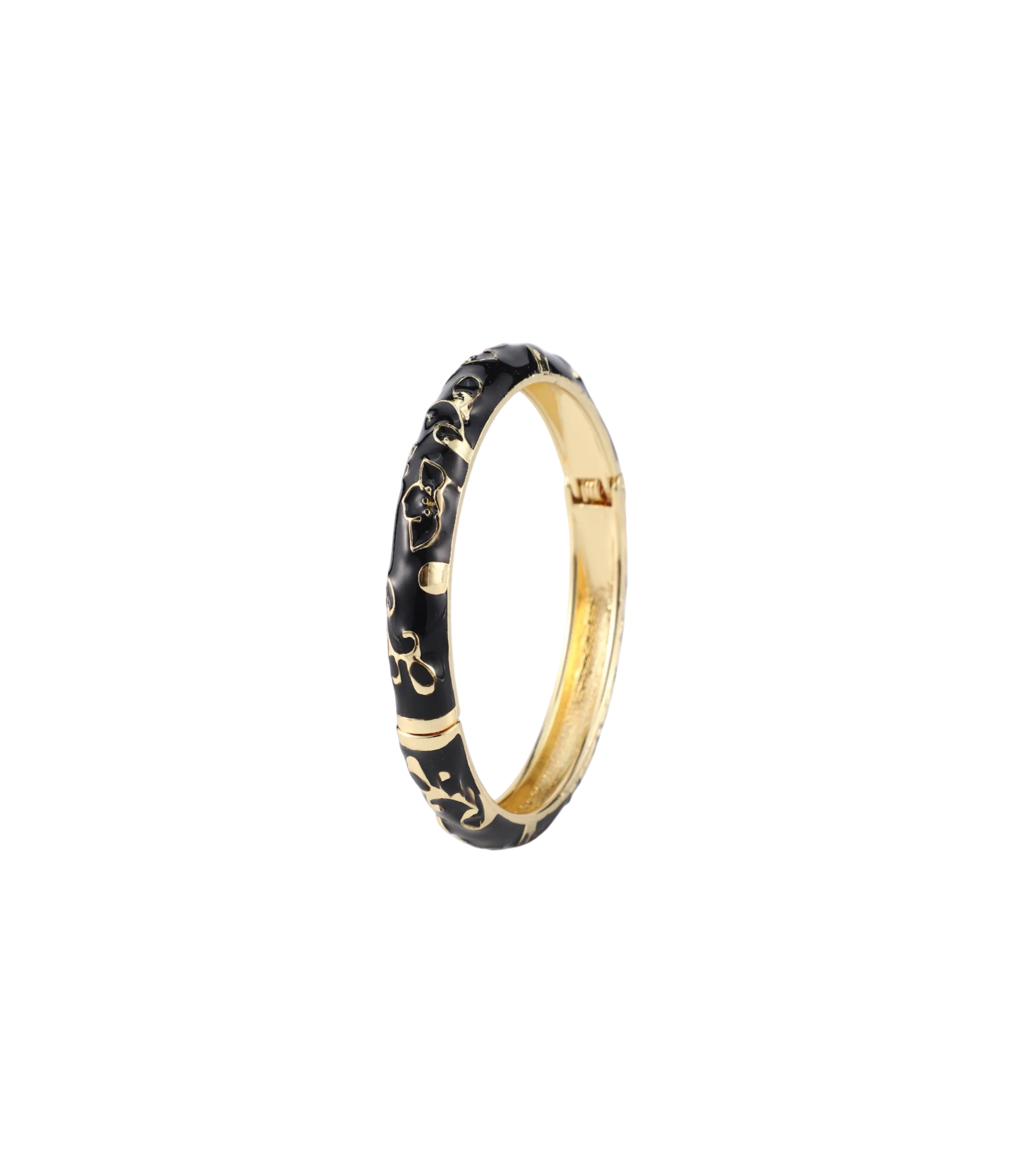 DAHLIA BANGLE IN BLACK