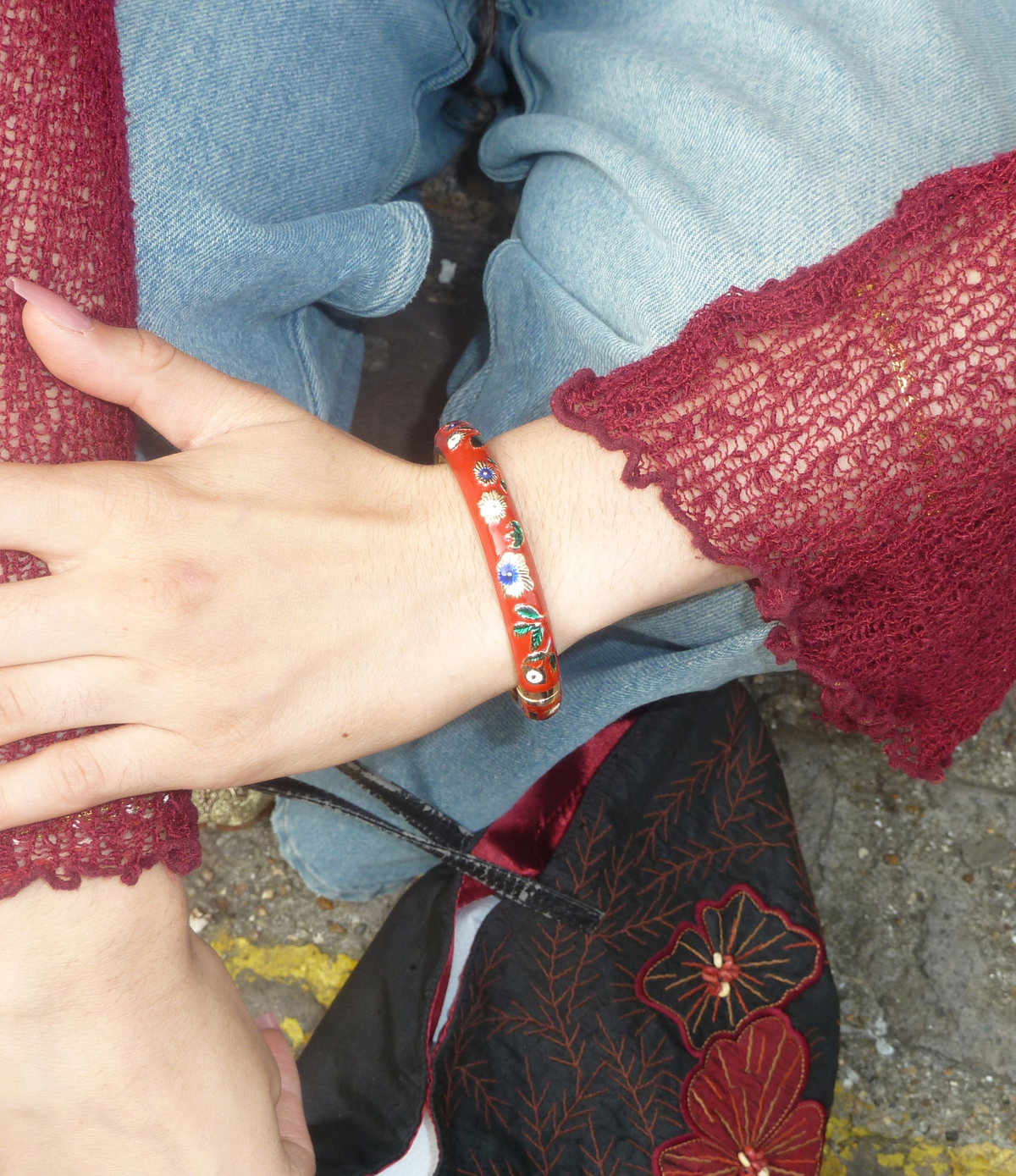 POPPY BANGLE IN RED