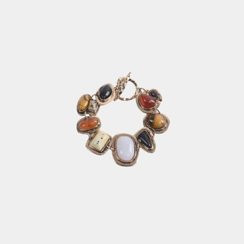 BOHO LINK CHARM BRACELET IN GOLD